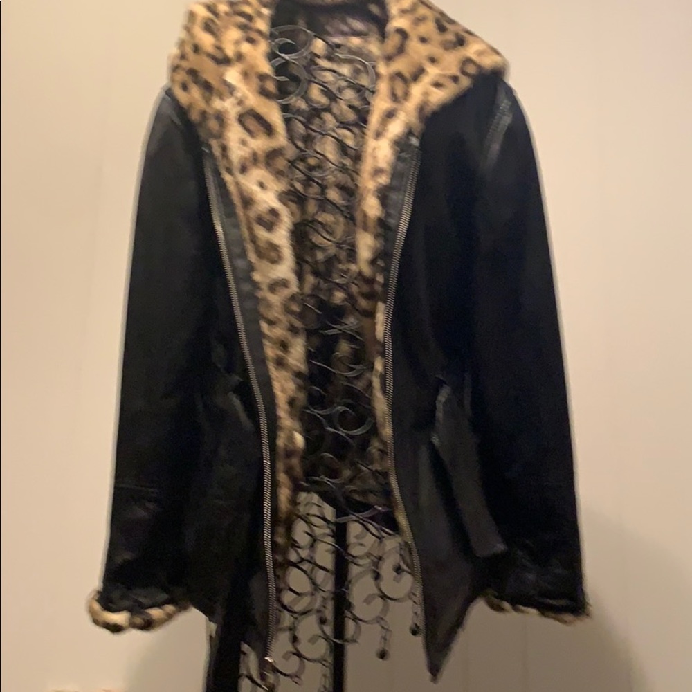 Black Jacket faux fur